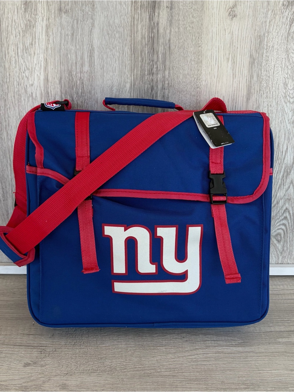 NY Giants NFL Bleacher Seat Cushion Stadium Portable Folding  Blue Red New